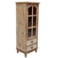 thumbnail image 5 of Atumcto 54.7" Tall Narrow Farmhouse Accent Cabinet with Glass Doors, 2 Drawers & Removable Shelves for Living Room or Entryway, 5 of 8