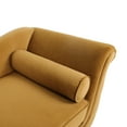 thumbnail image 6 of Noble House Xane Indoor Fabric Chaise Lounge With Bolster Pillow, Turmeric, 6 of 9
