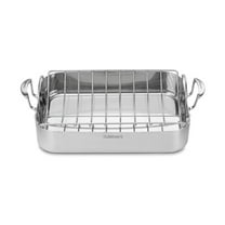 Cuisinart MCP11716BRP1 Multiclad Pro Triple Ply Stainless Cookware 16" Roasting Pan with Rack