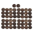 thumbnail image 2 of Botones de cáscara de coco, 50 piezas Botones de madera Botones de adorno redondos Botones redondos Máxima comodidad, 2 of 14