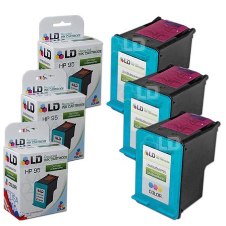 Remanufactured Replacement Ink Cartridges for C8766WN (95) Tri-Color (3 Pack)