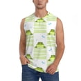 thumbnail image 2 of Goofa Frogs and Dragonflies Printed Men's Sleeveless T-Shirt - Athletic Gym Workout Tank Top for Men - Moisture-Wicking, UPF 30+ Quick-Dry Muscle Tee-Large, 2 of 8