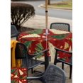 thumbnail image 4 of Outdoor Tablecloth with Umbrella Hole and Zipper, Christmas Tree Square Table Cloth 60x60 Inch Waterproof Tablecloth, Red Green Xmas Tree Winter Picnic Table Cover for Patio Camping, 4 of 7
