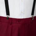 thumbnail image 5 of ETHAN Suspenders for Men Adjustable Fashion 4 Pieces Set for Homecoming Burgundy L, 5 of 7