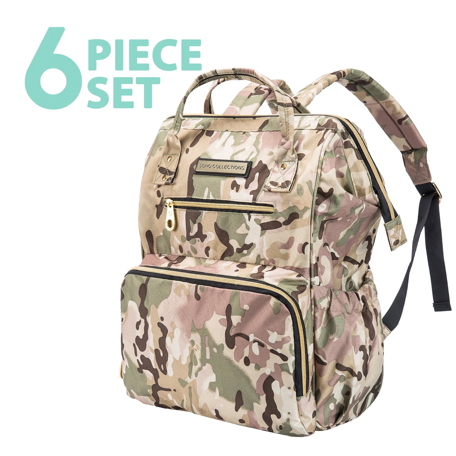 white camo diaper bag