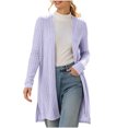 thumbnail image 3 of AGWOLF Cardigan Sweaters for Women Long Sleeve Open Front Lightweight Cardigans Loose Fit Long Cardigans for Women Soft Casual Coats for Work and Office XL, 3 of 9