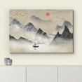 thumbnail image 3 of wall26 Canvas Print Wall Art Chinese Watercolor Fisherman and Mountains Nature Wilderness Illustrations Modern Rustic Scenic Multicolor Colorful for Living Room, Bedroom, Office - 12"x18", 3 of 5