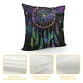 thumbnail image 4 of Nawypu &nbsp;Dreamcatcher Pillow Cases Colorful Vibrant Feathers Mystic Symbols Black Pillow Sham Throw Pillow Covers One Side Printing Standard, 4 of 5