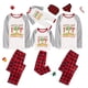 thumbnail image 1 of Pijamas familiares navideños a juego, Let's Get Lit Christams en julio, conjuntos de pijamas a cuadros blancos y negros, 1 of 3