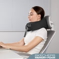 thumbnail image 3 of Skechers Travel Neck Pillow,U Shaped Memory Foam Neck Travel Pillow,Breathable Mesh Fabric,Adjustable Strap,Ideal for Car,Office,Plane&Long Distance Travel,Black, 3 of 8