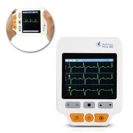 Heal Force Portable ECG Monitor,Captures Heart Rate, Rhythm & Symptoms With ECG lead cables And 50pcs ECG (Best Portable Ecg Monitor)