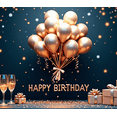 thumbnail image 4 of Gold Theme Birthday Banner Balloon Decoration Event Backdrop Happy Birthday Celebration Banner for Birthday Party Indoor Decoration Photo Shoot, 4 of 7