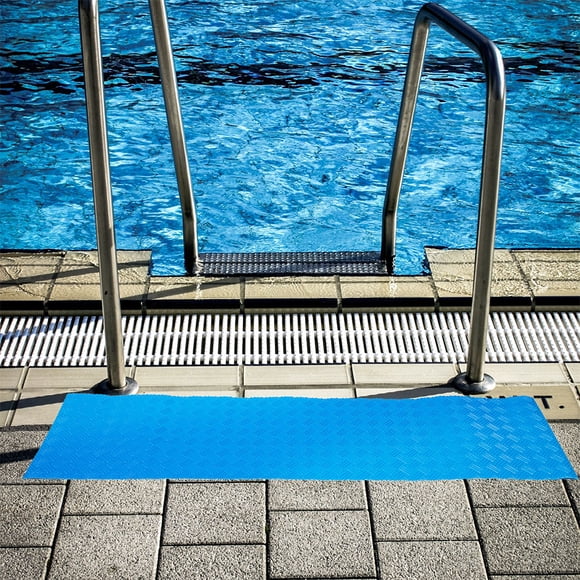 unbranded Échelle de Piscine Tapis de Protection de Sol Échelle de Piscine PVC Bleu Durable 1Pcs