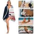 thumbnail image 5 of Abstract Navy Blue Burnt Orange Microfiber Beach Towel Absorbent Compact Towels for Swimming Pool Beach Travel Things for Vacation Essentials Adult Gift,61.4×30.3Inch, 5 of 8