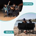 thumbnail image 5 of Lilypelle Oversized Double Camping Chair, Folding 2 Person Camping Chair Loveseat, Fold Up Double Camp Chair, Lawn Chairs, Camping Bench with Carrying Bag ,Black, 5 of 15