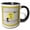 Black/White, variant on 3drose, Image of Grad Congrats, Class of 2023, Tassel Worth Hassel, Yellow, 11oz Two-tone Yellow Mug