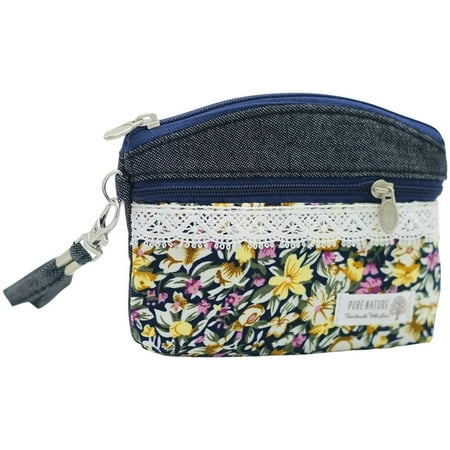 

HOMEMAXS Portable Card Holder Stylish Credit Cards Holder Cotton Cloth Cards Container Change Supply