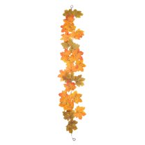 Fall Maple Leaf Garland – 40 Inch Realistic Autumn Hanging Decor for Thanksgiving, Fireplace, Wedding, And Home, Fade-Resistant Seasonal Decoration Harlik