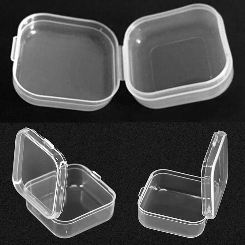 5Pcs Durable Jewelry Mini Clear Plastic Box Small Earplugs Container Storage New