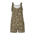 thumbnail image 5 of Nrmvnmi Summer Rompers for Women 2024 Casual Faux Denim Shorts Overalls Adjustable Strap Loose Sleeveless Jumpsuits with Pockets Khaki XLMothers Day Gifts, 5 of 6
