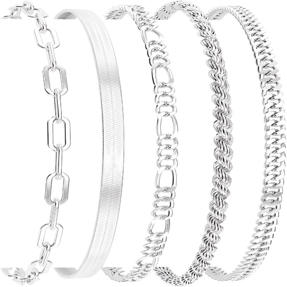 DESIGNICE Bracelets for Women Waterproof,14K Gold Plated Jewelry Sets Trendy Thin Dainty Stackable Cuban Link Paperclip Chain Bracelet Pack Fashion Accessories Gifts for Womens