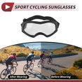 thumbnail image 3 of Gafas de montar para motocicleta Unique Bargains 1 Pc PC PU con lentes claros y marco negro para hombres y mujeres, 3 of 6
