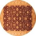 thumbnail image 1 of Ahgly Company Indoor Round Oriental Orange Traditional Area Rugs, 6' Round, 1 of 4