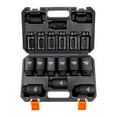 thumbnail image 1 of VEVOR 1/2" Drive Impact Socket Set, 9 Piece Deep Socket Set Metric 29-38mm, 6 Point Cr-Mo Alloy Steel for Auto Repair, Easy-to-Read Size Markings, Rugged Construction, Includes Storage Case, 1 of 9