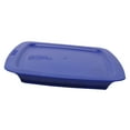 thumbnail image 3 of Pyrex C-222-PC Cadet Blue Easy Grab Square Plastic Storage Replacement Lid, 3 of 3