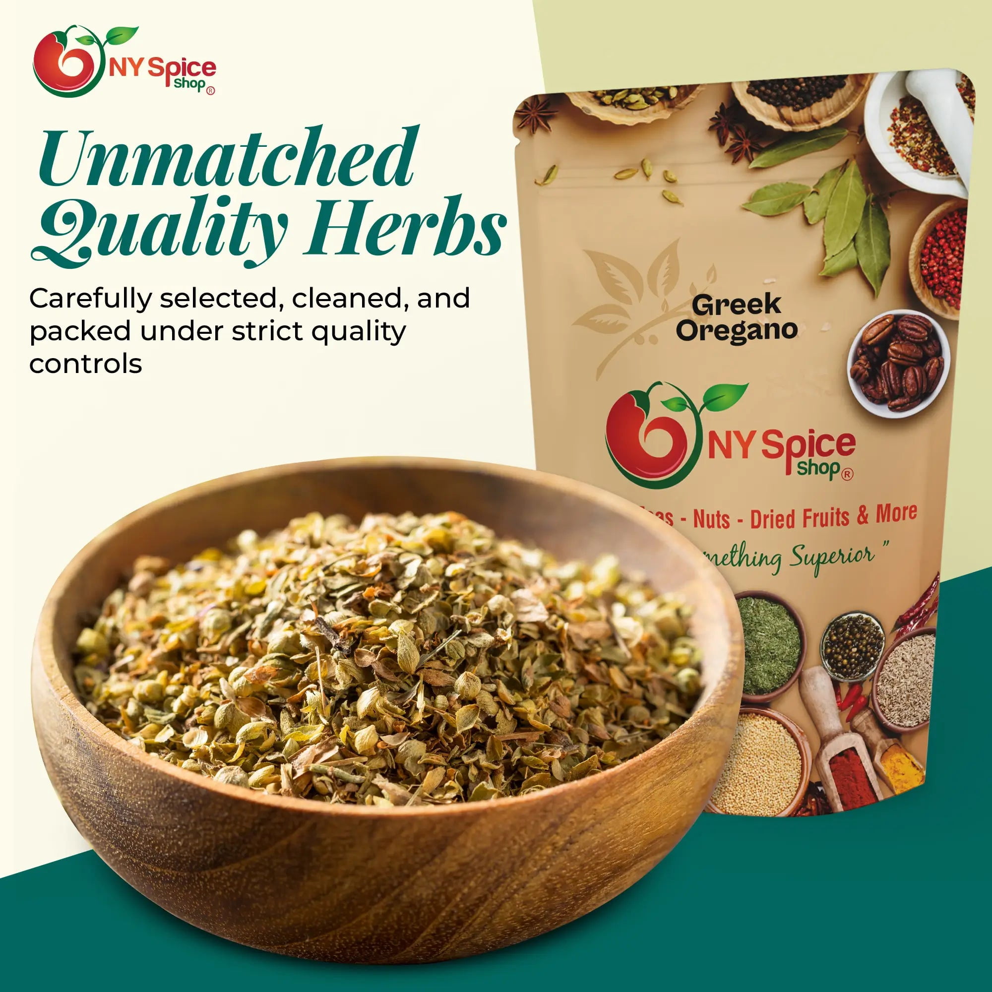 NY SPICE SHOP Greek Oregano - 5 Pound - Mediterranean Oregano - Greek Leaves Dried Oregano - Oreganos Dried Leaf - Dry Fresh Seasoning Oregano Leaves for Pizza, Soup, Greek Salads, Grilled Chicken