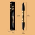 thumbnail image 2 of 2 In1 Eyebrow Pencil 2024 Upgrade 3D Microblading Eyebrow Pencil 4 Fork Tip WithEYE LINER Pencil Multifunction Double Head Microblading Eyebrow Pencil Makeup Tool 1pc (1ml + 1ml), 2 of 3