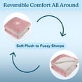thumbnail image 5 of PETMAKER Dog Blanket - 60x70in Sherpa Blanket for Bed, Couch, or Car (Pink), 5 of 9