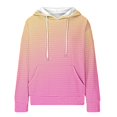 thumbnail image 5 of JTSRKL Kids Girls Tie Dye Print Waffle Knit Hoodie Tops Lightweight Casual Drawstring Long Sleeve Hooded Pullover Sweatshirts Trendy Comfy Athletic T-Shirts with Pockets Pink 10-11 Years, 5 of 5