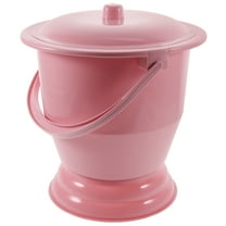 LEORX 1Pc Red Chamber Pot with Cover Portable Urinal Pail for Household Use