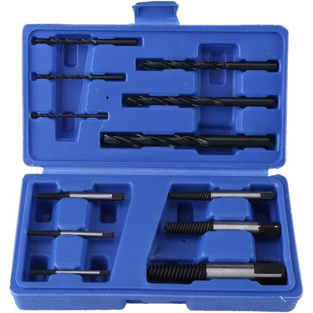 Black Oxide Finish Screw Extractor Set, Chrome-Molybdenum Steel for Enhanced Durability, Includes #1 to #6 Sizes, Easy to Carry Case for Convenient Storage