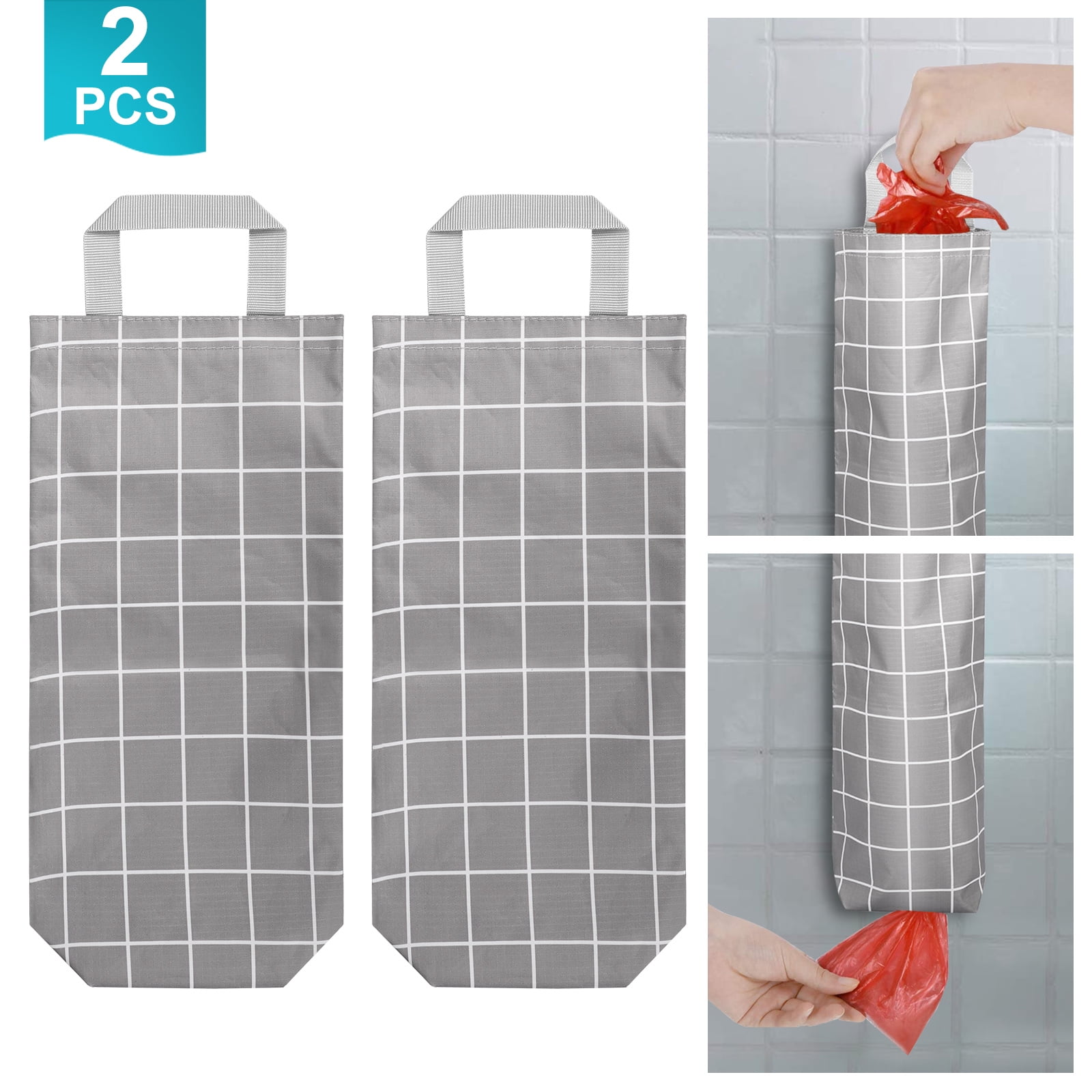 2pcs Plastic Bag Dispenser Holders, EEEkit Foldable Home Grocery Bags