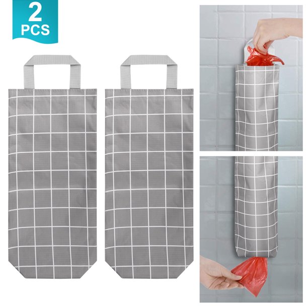 2pcs Plastic Bag Dispenser Holders, EEEkit Foldable Home Grocery Bags
