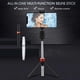 thumbnail image 5 of Trípode y palo para selfies plegable con control Bluetooth 4.0, compatible con smartphones, diseño 2 en 1, ajustable hasta 730mm, ideal para fotos y videos, color blanco, modelo Y9., 5 of 7