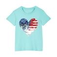 thumbnail image 5 of Xdegoge Plus Membership 4Th of July Clothes for Boys Girls Kids American Flag Shirt Stars Strips Usa Tee Shirt Short Sleeve Summer Tops Raglan Crewneck Patriotic Shirts 7 Years Old Girl Gift, 5 of 6