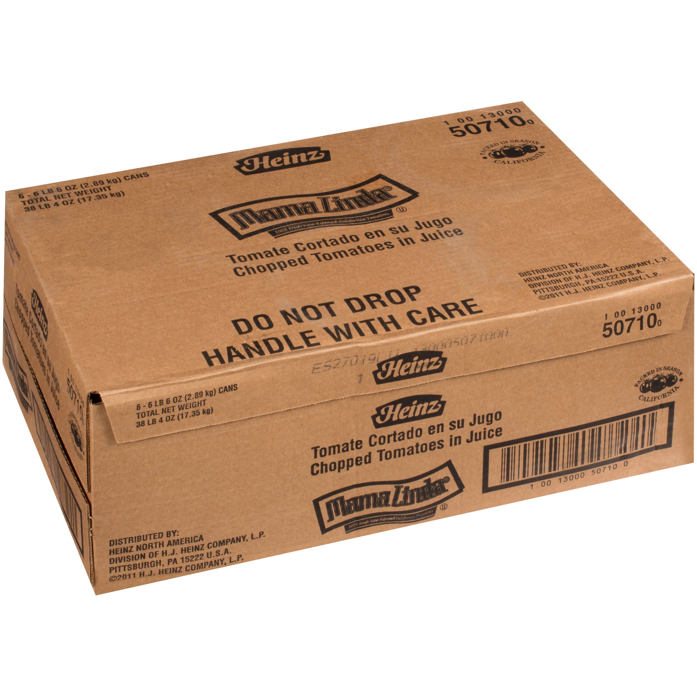 Mama Linda Chopped Tomatoes in Juice, 102 oz. Can, 6 Per Case
