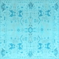 thumbnail image 1 of Ahgly Company Indoor Square Oriental Light Blue Traditional Area Rugs, 5' Square, 1 of 4