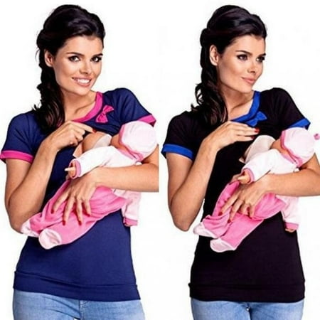 

HOT Fashion Women Pregnant Maternity Clothes Nursing Casual Cotton Tops Mom Breastfeeding Vest T-Shirt Top