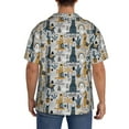 thumbnail image 5 of Xecao offers the Llama and Cactus1 for Men's Casual Short-sleeved Shirt, a button-up collared shirt with a pocket, perfect for beach vacations and yacht travel in the Small size., 5 of 7