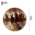 thumbnail image 2 of 10 Inch Wall Clock Battery Operated Silent Clock Decorative for Office, Kitchen, Outdoor, Living RoomHerd of Horses Running in Desert Sandstorm Lovely Design, 2 of 4