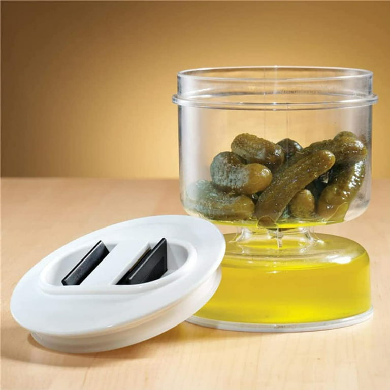 Pickle Olive Hourglass Jar Pickle Juice Wet And Dry Separator Food