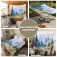 thumbnail image 6 of Forest Mountains Large Tapestry for Bedroom Wall Hanging Tapestry, Watercolor Natural Flower Tree Ceiling Backdrop Tapestries Poster Blanket Wall Decor for Teens Room Living Room Dorm 86" x 104", 6 of 8