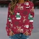 thumbnail image 1 of Puntoco Mujer Invierno Sexy Cuello Redondo Manga Larga tops Navidad Impreso Regular Sudaderas Sudadera Blusa Puntoco Puntoco-655, 1 of 5