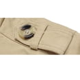 thumbnail image 5 of QHFBli Slim Fit Mens Trench Coat Men's Solid Color Anorak Jacket Long Sleeve Turn-Down Collar Windbreaker Coat for Autumn Beige L, 5 of 8