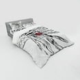 thumbnail image 3 of Ambesonne Feather Bedding Set 3 Pcs, Headdress Sketch Design, Twin XL, Black White Multicolor, 3 of 3