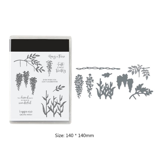 Troqueles De Corte De Metal Plantillas de sello de troqueles de corte de Metal para sellos de álbum de fotos en relieve para álbum de recortes DIY Sywqhk Libre de BPA